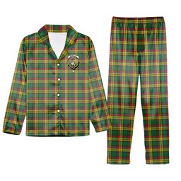 ScotsTee Shop Scottish McMillan Old Ancient Crest Tartan Pajama Satin Velvet Flannel Pajama Set
