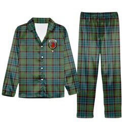 ScotsTee Shop Scottish McNeacail Hunting Ancient Crest Tartan Pajama Satin Velvet Flannel Pajama Set