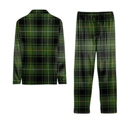 ScotsTee Shop Scottish McIver Hunting Crest Tartan Pajama Satin Velvet Flannel Pajama Set