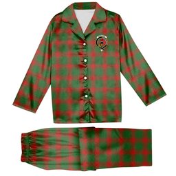 ScotsTee Shop Scottish Middleton Ancient Crest Tartan Pajama Satin Velvet Flannel Pajama Set