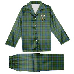 ScotsTee Shop Scottish McMillan Hunting Ancient Crest Tartan Pajama Satin Velvet Flannel Pajama Set