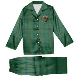 ScotsTee Shop Scottish Moncreiffe of Atholl Ancient Crest Tartan Pajama Satin Velvet Flannel Pajama Set