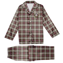 ScotsTee Shop Scottish McLean Dress Crest Tartan Pajama Satin Velvet Flannel Pajama Set