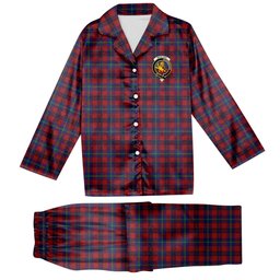 ScotsTee Shop Scottish Nicolson of Tiree & Coll Crest Tartan Pajama Satin Velvet Flannel Pajama Set