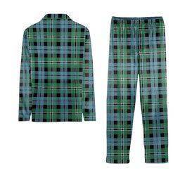 ScotsTee Shop Scottish Melville Modern Crest Tartan Pajama Satin Velvet Flannel Pajama Set