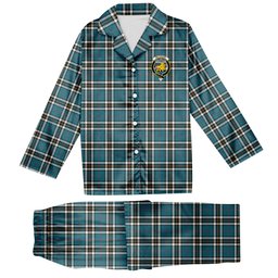 ScotsTee Shop Scottish McTavish Dress Ancient Crest Tartan Pajama Satin Velvet Flannel Pajama Set