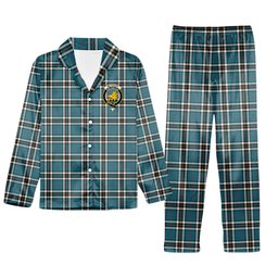 ScotsTee Shop Scottish McTavish Dress Ancient Crest Tartan Pajama Satin Velvet Flannel Pajama Set