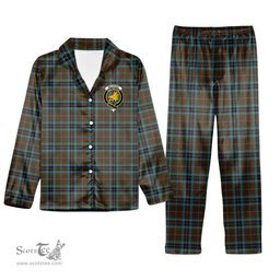 ScotsTee Shop Scottish McTavish Hunting Crest Tartan Pajama Satin Velvet Flannel Pajama Set