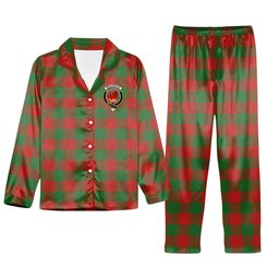 ScotsTee Shop Scottish Moncreiffe Ancient Crest Tartan Pajama Satin Velvet Flannel Pajama Set