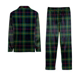 ScotsTee Shop Scottish McLeod of Skye Modern Crest Tartan Pajama Satin Velvet Flannel Pajama Set
