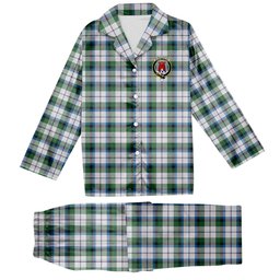 ScotsTee Shop Scottish McNaughton Dress Ancient Crest Tartan Pajama Satin Velvet Flannel Pajama Set