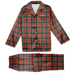 ScotsTee Shop Scottish McNachten Ancient Crest Tartan Pajama Satin Velvet Flannel Pajama Set