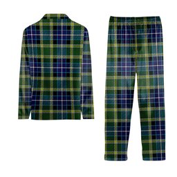 ScotsTee Shop Scottish McKellar Ancient Crest Tartan Pajama Satin Velvet Flannel Pajama Set
