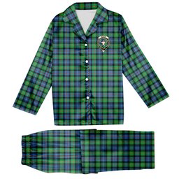 ScotsTee Shop Scottish Murray of Atholl Ancient Crest Tartan Pajama Satin Velvet Flannel Pajama Set