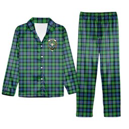 ScotsTee Shop Scottish Murray of Atholl Ancient Crest Tartan Pajama Satin Velvet Flannel Pajama Set