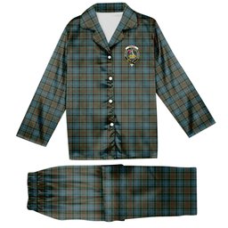 ScotsTee Shop Scottish Pasley Crest Tartan Pajama Satin Velvet Flannel Pajama Set
