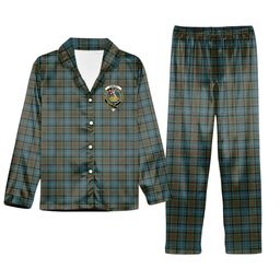 ScotsTee Shop Scottish Pasley Crest Tartan Pajama Satin Velvet Flannel Pajama Set