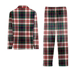 ScotsTee Shop Scottish Robertson Dress Modern Crest Tartan Pajama Satin Velvet Flannel Pajama Set