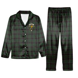 ScotsTee Shop Scottish Sinclair Hunting Crest Tartan Pajama Satin Velvet Flannel Pajama Set