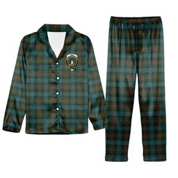 ScotsTee Shop Scottish Ross Hunting Crest Tartan Pajama Satin Velvet Flannel Pajama Set
