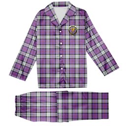 ScotsTee Shop Scottish Sinclair Dress (Dance) Ancient Clan Crest Tartan Pajama Satin Velvet Flannel Pajama Set