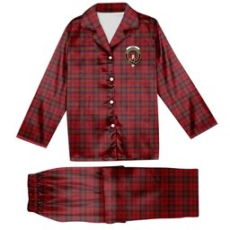 ScotsTee Shop Scottish Ross Old Crest Tartan Pajama Satin Velvet Flannel Pajama Set