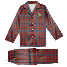 ScotsTee Shop Scottish Sinclair Lyon Count Ancient Crest Tartan Pajama Satin Velvet Flannel Pajama Set