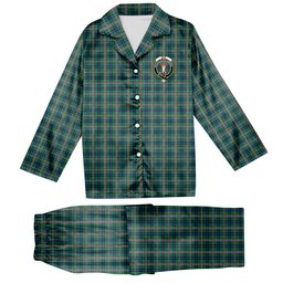 ScotsTee Shop Scottish Reid (Mill City) Ancient Crest Tartan Pajama Satin Velvet Flannel Pajama Set