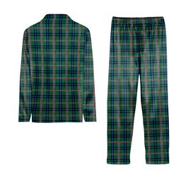ScotsTee Shop Scottish Reid (Mill City) Ancient Crest Tartan Pajama Satin Velvet Flannel Pajama Set