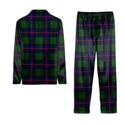 ScotsTee Shop Scottish Shaw Modern Crest Tartan Pajama Satin Velvet Flannel Pajama Set