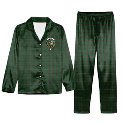 ScotsTee Shop Scottish Skene or Tribe of Mar Crest Tartan Pajama Satin Velvet Flannel Pajama Set