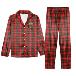 ScotsTee Shop Scottish Somerville Sc Crest Tartan Pajama Satin Velvet Flannel Pajama Set