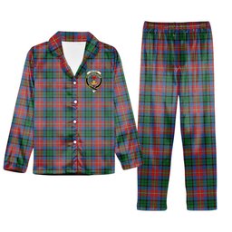 ScotsTee Shop Scottish Rattray of Lude Ancient Crest Tartan Pajama Satin Velvet Flannel Pajama Set