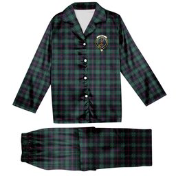 ScotsTee Shop Scottish Rollo Hunting Crest Tartan Pajama Satin Velvet Flannel Pajama Set
