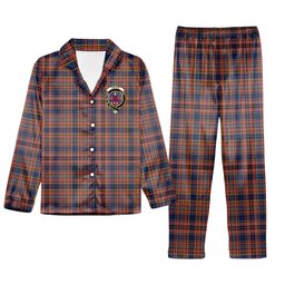 ScotsTee Shop Scottish Ogilvie 6 Crest Tartan Pajama Satin Velvet Flannel Pajama Set