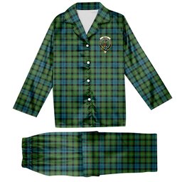 ScotsTee Shop Scottish Rollo Ancient Crest Tartan Pajama Satin Velvet Flannel Pajama Set