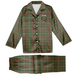 ScotsTee Shop Scottish Scott Brown Hunting Ancient Crest Tartan Pajama Satin Velvet Flannel Pajama Set
