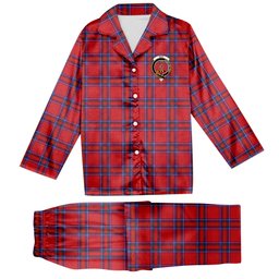 ScotsTee Shop Scottish Rait Crest Tartan Pajama Satin Velvet Flannel Pajama Set