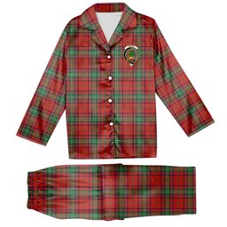 ScotsTee Shop Scottish Seton Ancient Crest Tartan Pajama Satin Velvet Flannel Pajama Set