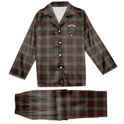 ScotsTee Shop Scottish Scott Brown Hunting Modern Crest Tartan Pajama Satin Velvet Flannel Pajama Set
