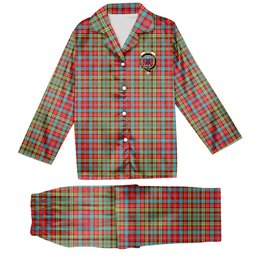ScotsTee Shop Scottish Ogilvie Crest Tartan Pajama Satin Velvet Flannel Pajama Set