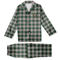 ScotsTee Shop Scottish Ross Arisaid Crest Tartan Pajama Satin Velvet Flannel Pajama Set