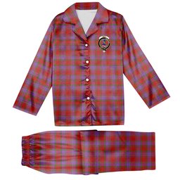 ScotsTee Shop Scottish Mair Ancient Crest Tartan Pajama Satin Velvet Flannel Pajama Set