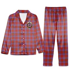 ScotsTee Shop Scottish Mair Ancient Crest Tartan Pajama Satin Velvet Flannel Pajama Set
