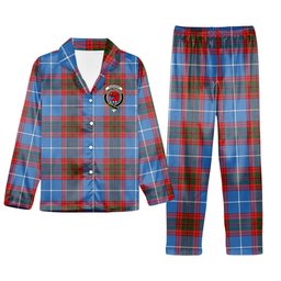 ScotsTee Shop Scottish Sideserf Crest Tartan Pajama Satin Velvet Flannel Pajama Set
