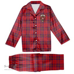 ScotsTee Shop Scottish Ross Old Modern Crest Tartan Pajama Satin Velvet Flannel Pajama Set
