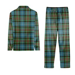 ScotsTee Shop Scottish Porterfield Crest Tartan Pajama Satin Velvet Flannel Pajama Set