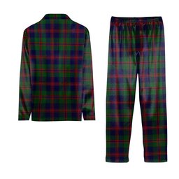 ScotsTee Shop Scottish Robertson Struan Crest Tartan Pajama Satin Velvet Flannel Pajama Set
