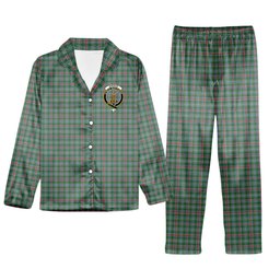 ScotsTee Shop Scottish Spence Fragment Ancient Clan Crest Tartan Pajama Satin Velvet Flannel Pajama Set