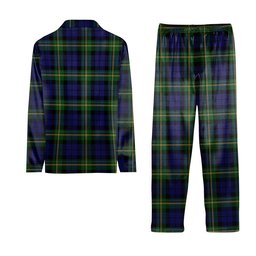 ScotsTee Shop Scottish Paterson Dalgleish Version Crest Tartan Pajama Satin Velvet Flannel Pajama Set